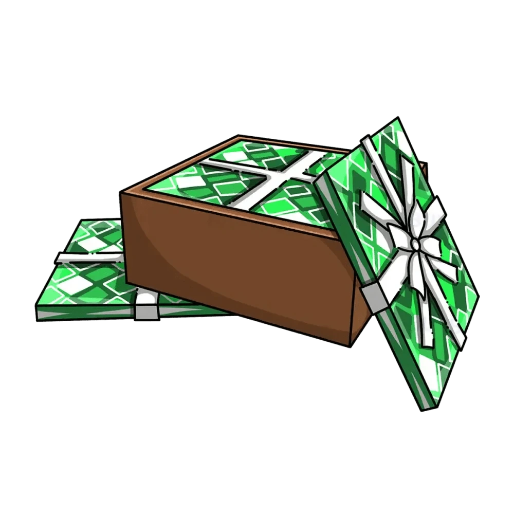 Box of Green Wrapping Paper
