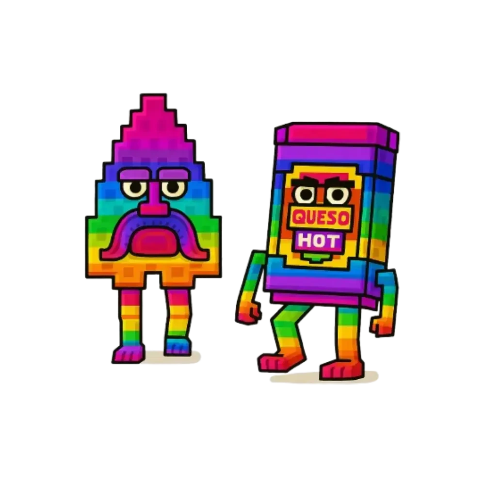 Rainbow Chipso and Queso