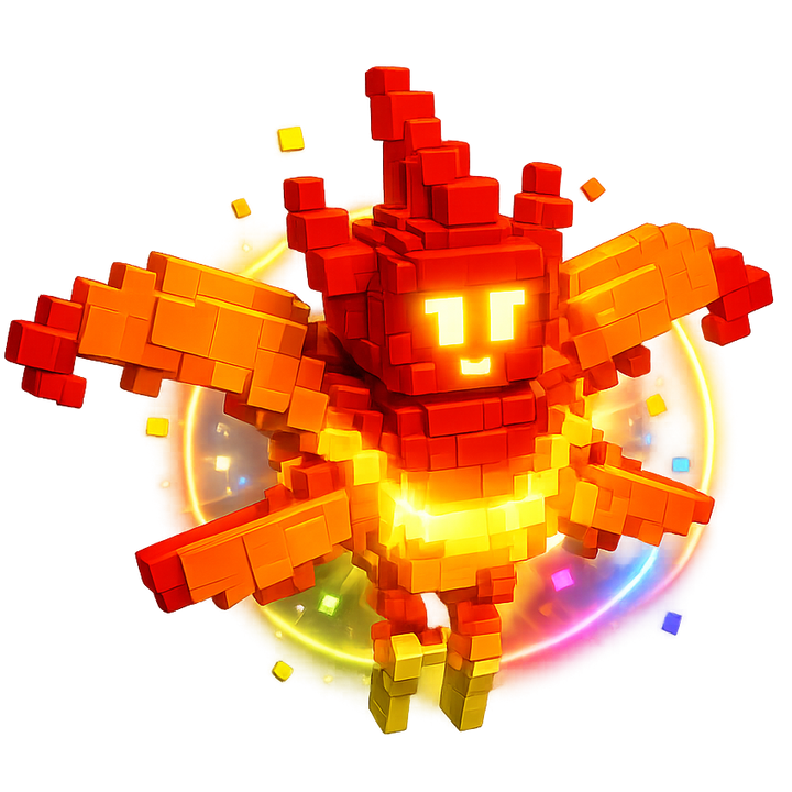 Rainbow Hatched Fire Wisp